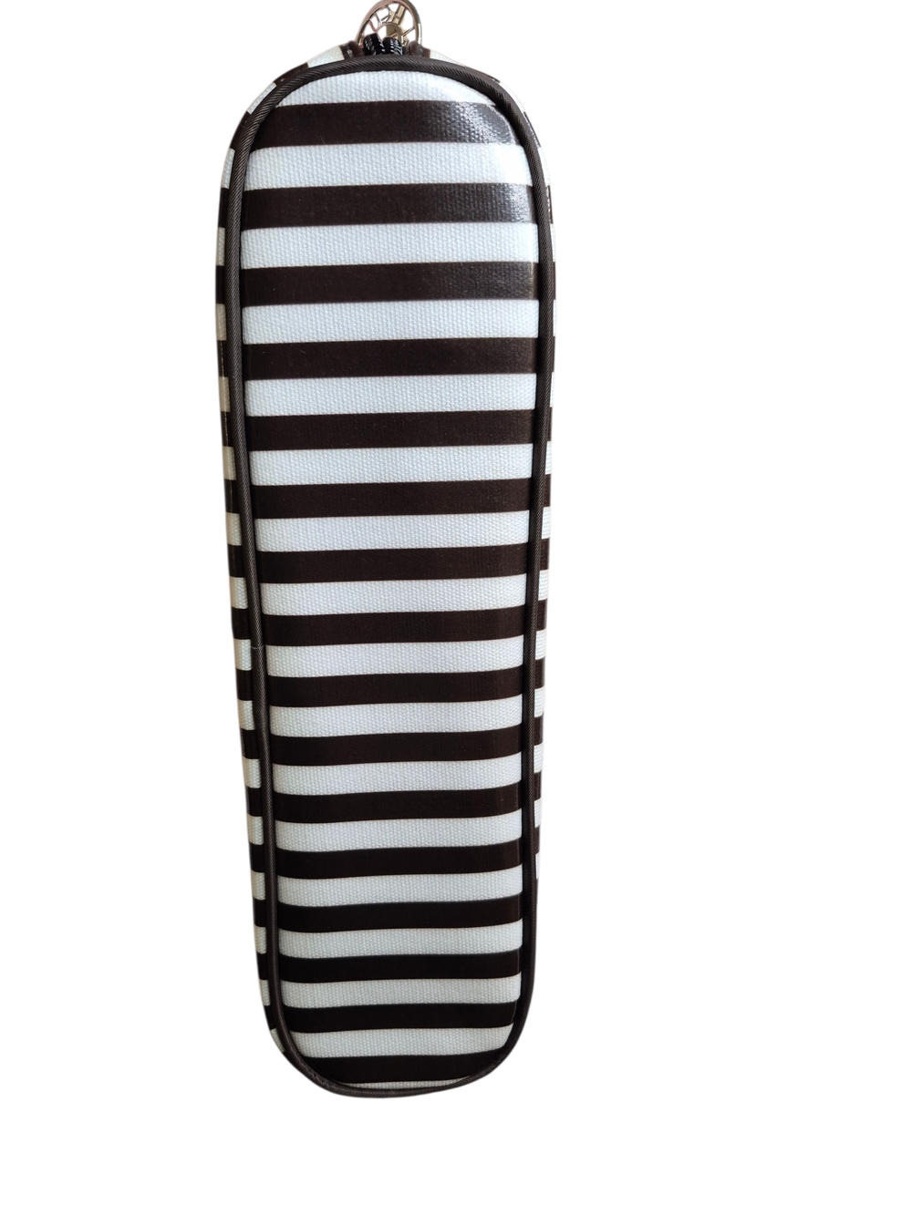 Henri Bendel Pop Art Brown & White Striped Large Makeup Bag NWOT - Picture 5 of 10